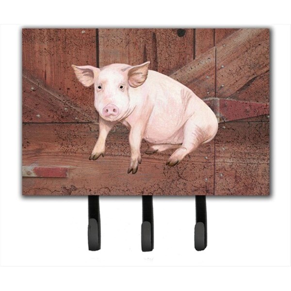 Micasa Pig At The Barn Door Leash Or Key Holder - MI248764