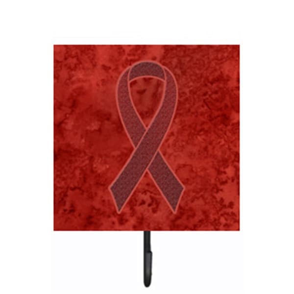 Jensendistributionservices 4.25 W x 7 H In. Burgundy Ribbon for Multiple Myeloma Cancer Awareness Leash or Key Holder - MI1715722