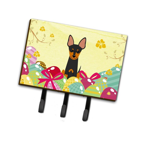Carolines Treasures Easter Eggs English Toy Terrier Leash or Key Holder - BB6109TH68