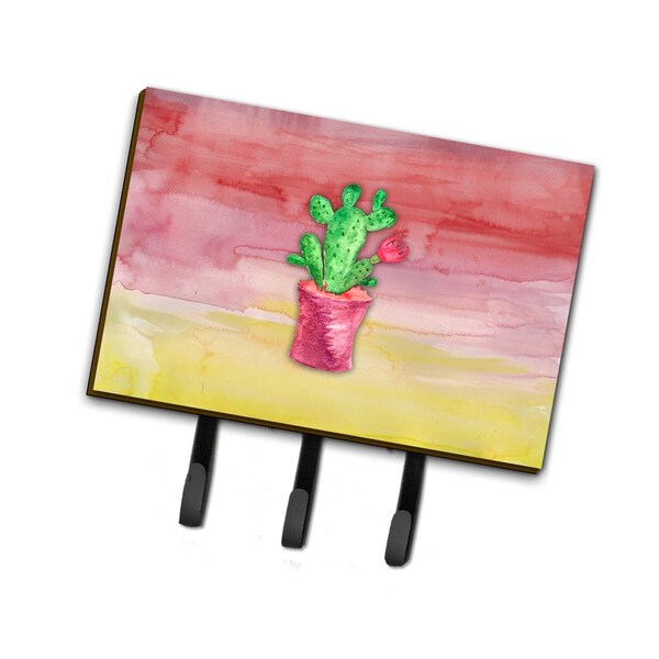 Jensendistributionservices Flowering Cactus Watercolor Leash or Key Holder - MI1712562