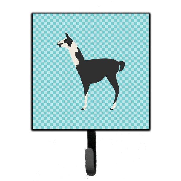 Jensendistributionservices Llama Q Ara Blue Check Leash or Key Holder - MI1706703