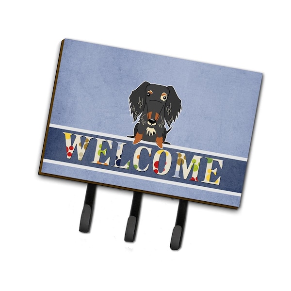 Carolines Treasures Wire Haired Dachshund Dapple Welcome Leash or Key Holder - BB5709TH68