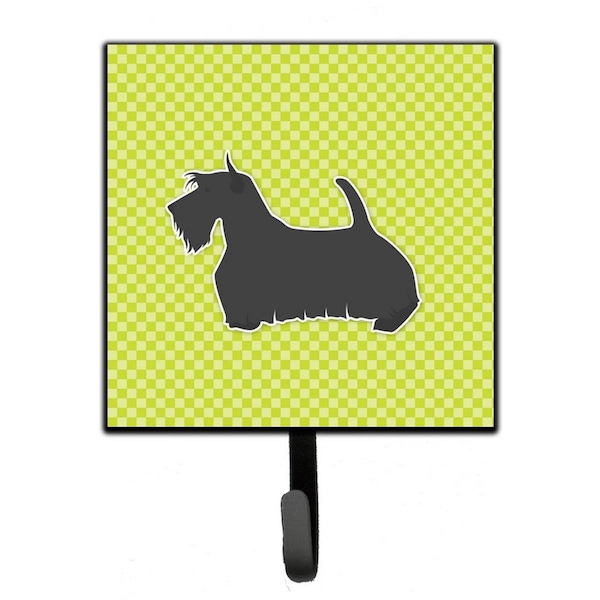 Micasa Scottish Terrier Checkerboard Green Leash or Key Holder - MI224855