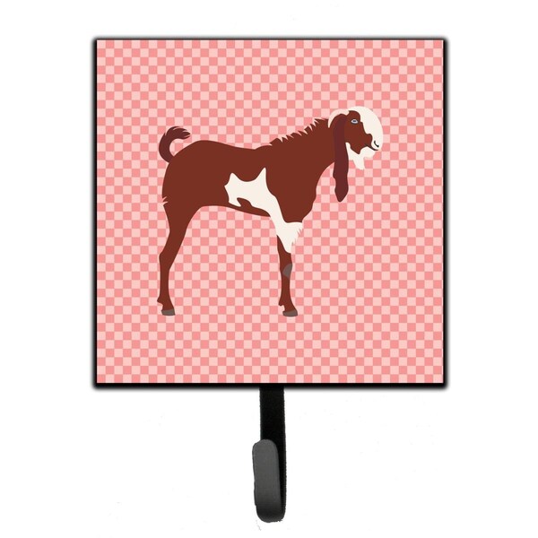 Carolines Treasures Jamnapari Goat Pink Check Leash or Key Holder - BB7890SH4