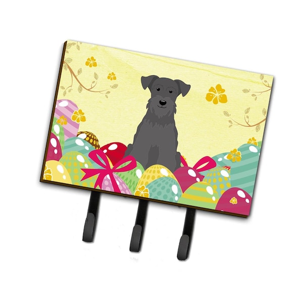 Carolines Treasures Easter Eggs Miniature Schanuzer Black Leash or Key Holder - BB6051TH68