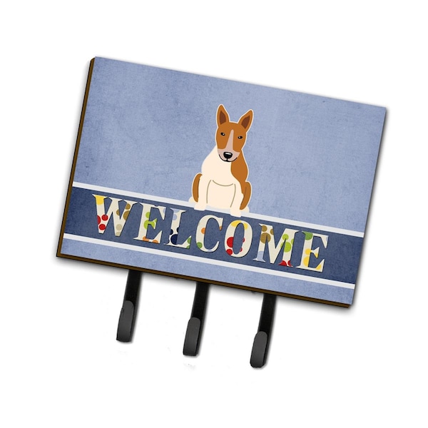 Carolines Treasures Bull Terrier Red White Welcome Leash or Key Holder - BB5716TH68