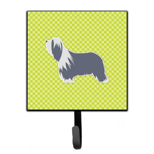 Micasa Bearded Collie Checkerboard Green Leash or Key Holder - MI224202