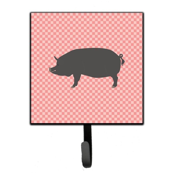 Carolines Treasures Berkshire Pig Pink Check Leash or Key Holder - BB7933SH4