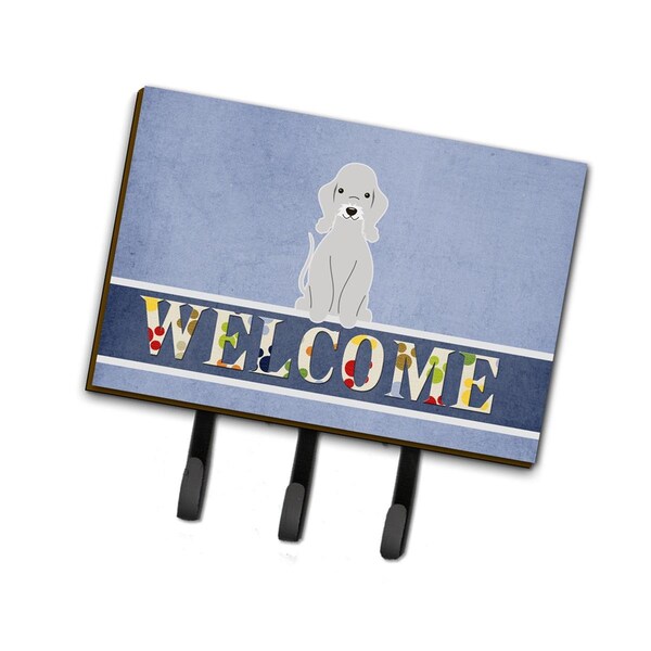 Carolines Treasures Bedlington Terrier Blue Welcome Leash or Key Holder - BB5671TH68