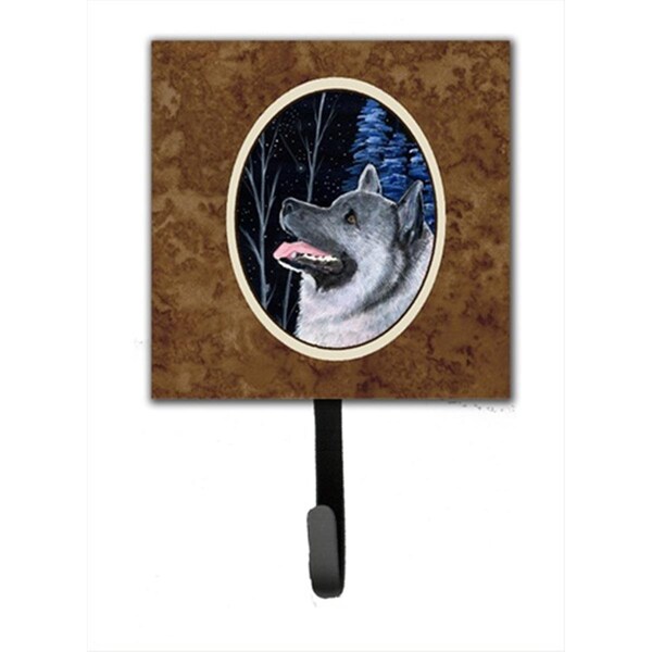 Micasa Starry Night Norwegian Elkhound Leash Holder Or Key Hook - MI232338