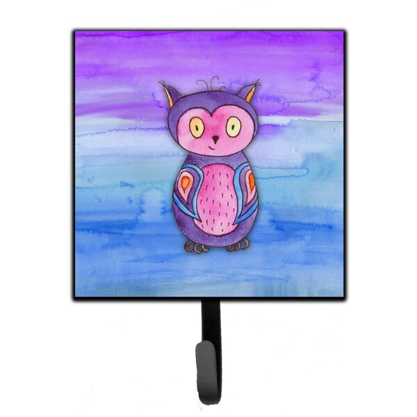Jensendistributionservices Pink & Purple Owl Watercolor Leash or Key Holder - MI2102578