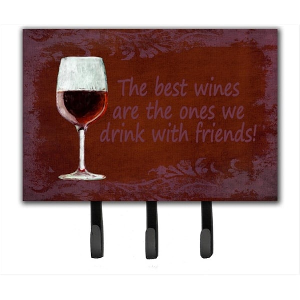 Jensendistributionservices The Best Wines Are The Ones We Drink With Friends Leash Or Key Holder - MI1719744