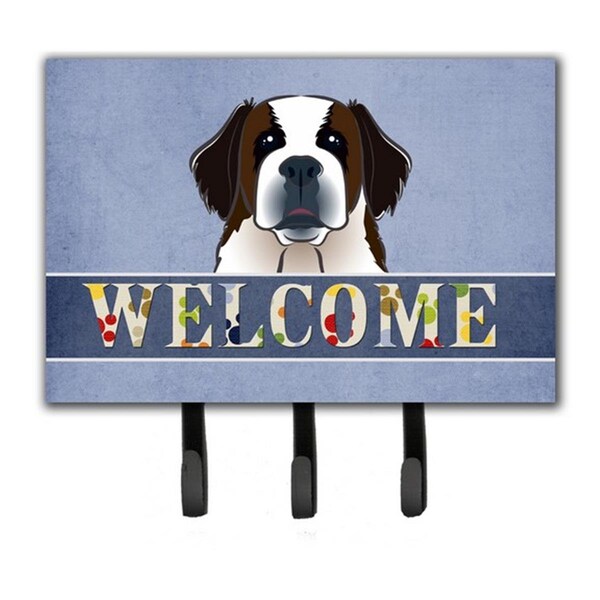 Jensendistributionservices Saint Bernard Welcome Leash & Key Holder - MI1715783