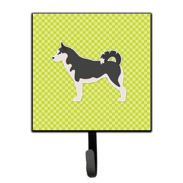 Micasa Siberian Husky Checkerboard Green Leash or Key Holder - MI626942