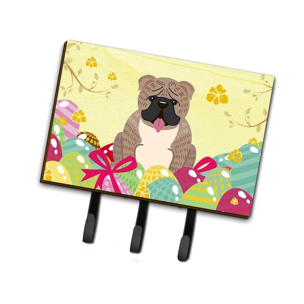 Jensendistributionservices Easter Eggs English Bulldog Grey Brindle Leash or Key Holder - MI1711928