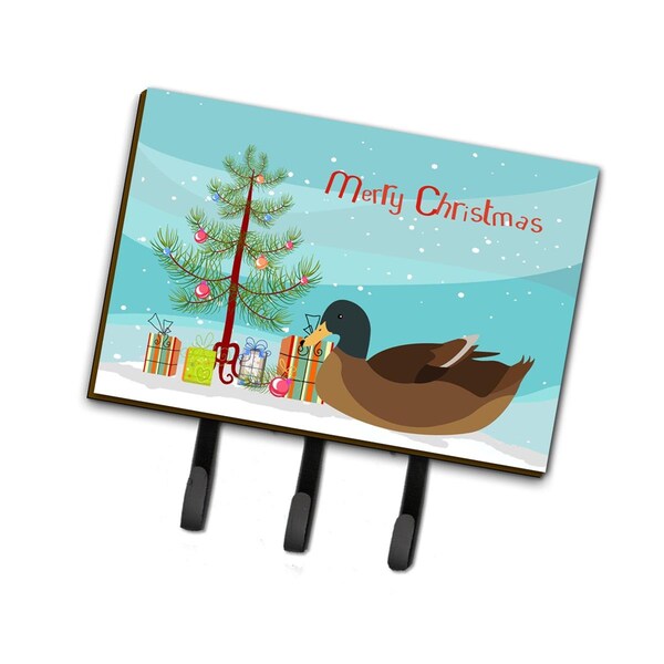 Jensendistributionservices Khaki Campbell Duck Christmas Leash or Key Holder - MI1714212