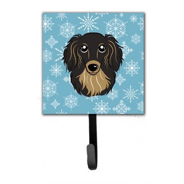 Jensendistributionservices Snowflake Longhair Black And Tan Dachshund Leash & Key Holder - MI1721045
