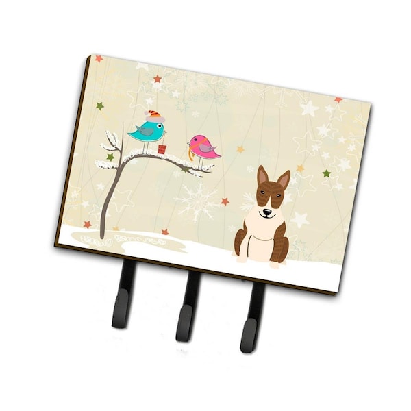 Jensendistributionservices Christmas Presents Between Friends Bull Terrier Brindle Leash or Key Holder - MI1711651