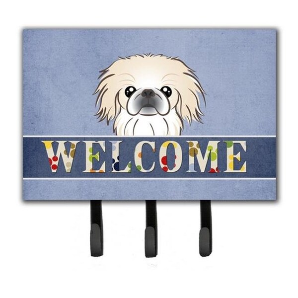 Carolines Treasures Carolines Treasures BB1407TH68 Pekingese Welcome Leash & Key Holder - BB1407TH68