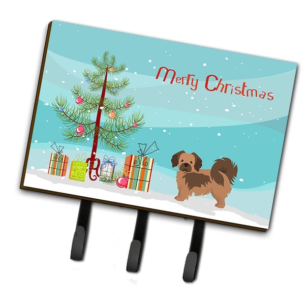 Carolines Treasures Tibetan Spaniel Christmas Tree Leash or Key Holder - CK3488TH68