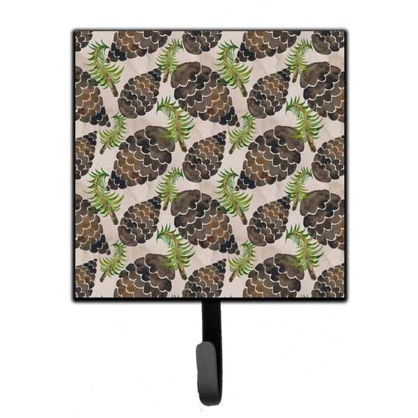 Carolines Treasures Watercolor Pine Cones Leash or Key Holder, 4.25 x 1 x 7 in. - BB7489SH4