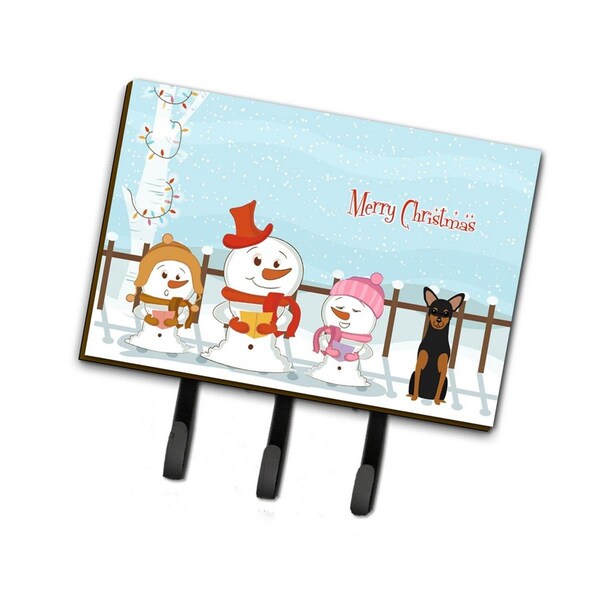Carolines Treasures Merry Christmas Carolers Manchester Terrier Leash or Key Holder - BB2359TH68