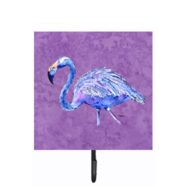 Jensendistributionservices Flamingo on Purple Leash Or Key Holder - MI2087241