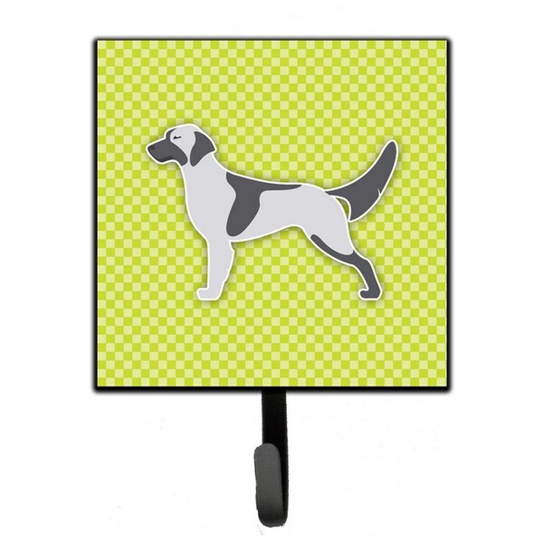 Micasa English Setter Checkerboard Green Leash or Key Holder - MI626935