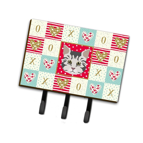 Carolines Treasures 6 x 2 x 9 in. American Bobtail Cat Love Leash or Key Holder - CK5079TH68