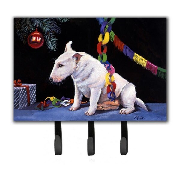 Jensendistributionservices Bull Terrier Under the Christmas Tree Leash or Key Holder - MI1715838