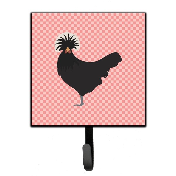 Carolines Treasures Polish Poland Chicken Pink Check Leash or Key Holder - BB7834SH4