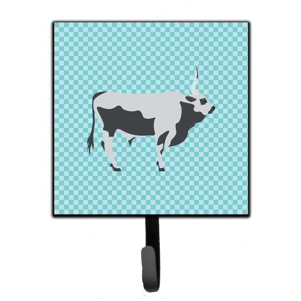 Carolines Treasures Hungarian Grey Steppe Cow Blue Check Leash or Key Holder - BB7998SH4