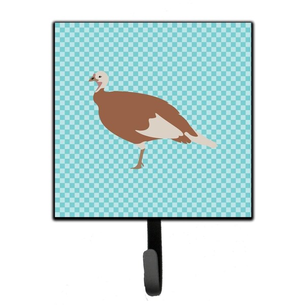 Carolines Treasures Jersey Buff Turkey Hen Blue Check Leash or Key Holder - BB8158SH4