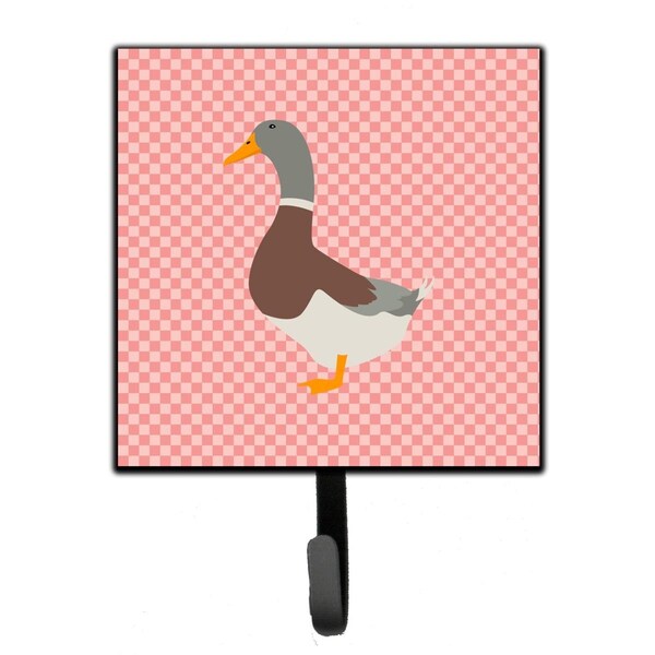 Jensendistributionservices Saxony Sachsenente Duck Pink Check Leash or Key Holder - MI1717085