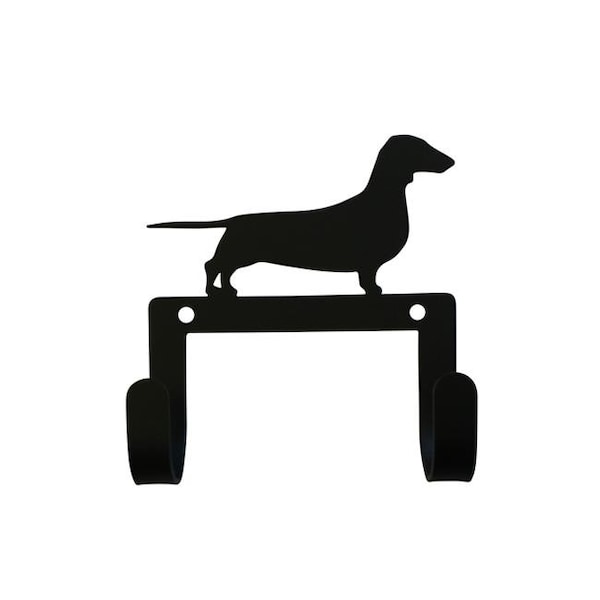 Village Wrought Iron Village Wrought Iron WH-LC-241 Dachshund Leash & Collar Wall Hook - WH-LC-241