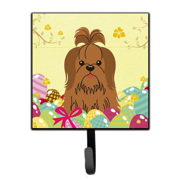 Jensendistributionservices Easter Eggs Shih Tzu Silver Chocolate Leash or Key Holder - MI1713577