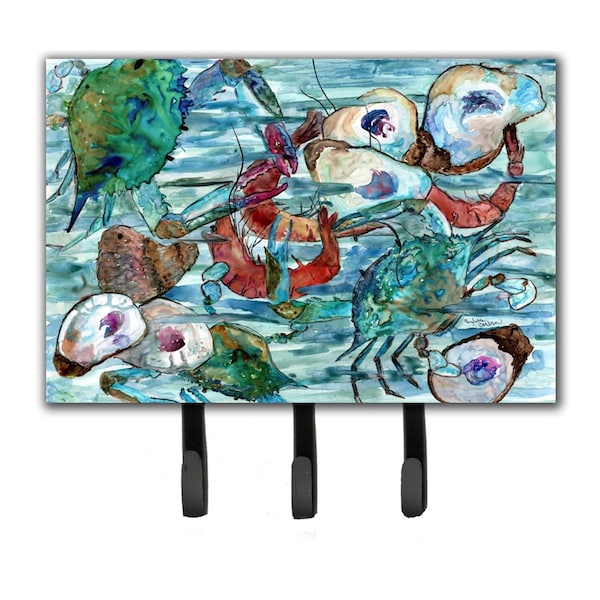 Carolines Treasures Watery ShrimpCrabs & Oysters Leash or Key Holder - 8964TH68