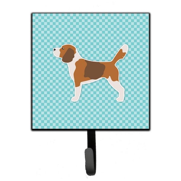 Carolines Treasures Beagle Checkerboard Blue Leash or Key Holder - BB3710SH4