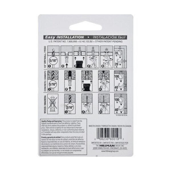 Hillman HILLMAN White Brass 5.7 in. L Hook 2 pk - 122407