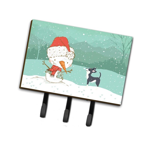 Jensendistributionservices Black Chihuahua Snowman Christmas Leash or Key Holder - MI1714056