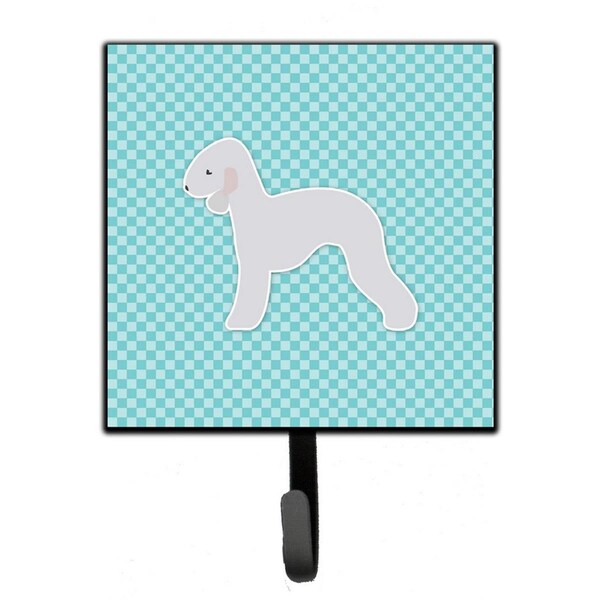 Micasa Bedlington Terrier Checkerboard Blue Leash or Key Holder - MI230119