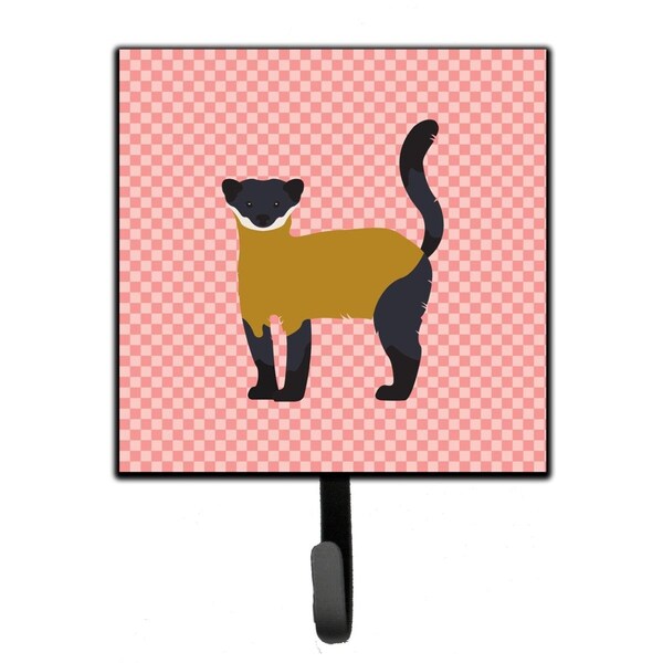 Jensendistributionservices Yellow-Throated Marten Pink Check Leash or Key Holder - MI1655451