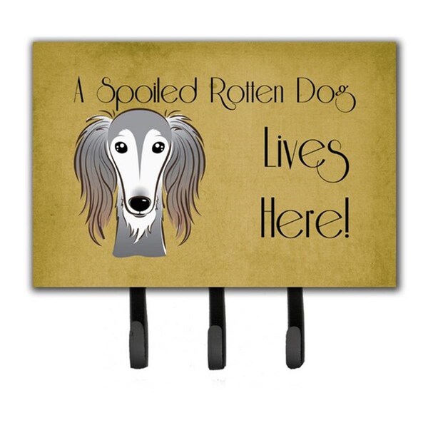 Jensendistributionservices Saluki Spoiled Dog Lives Here Leash & Key Holder - MI1513474