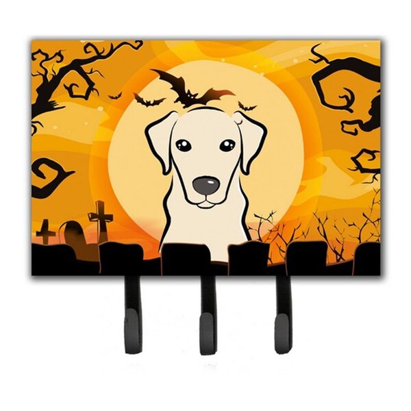 Jensendistributionservices Halloween Yellow Labrador Leash & Key Holder - MI1718559