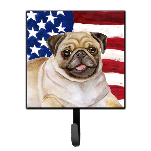 Micasa Fawn Pug Patriotic Leash or Key Holder - MI235292