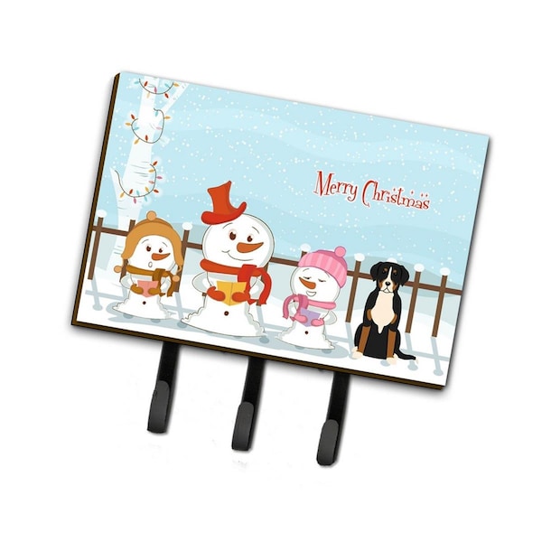 Jensendistributionservices Merry Christmas Carolers Greater Swiss Mountain Dog Leash or Key Holder - MI1707708