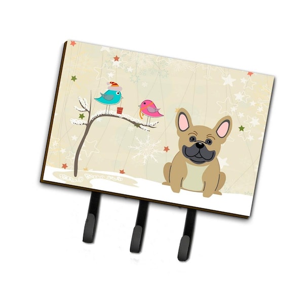 Jensendistributionservices Christmas Presents Between Friends French Bulldog Cream Leash or Key Holder - MI2087056
