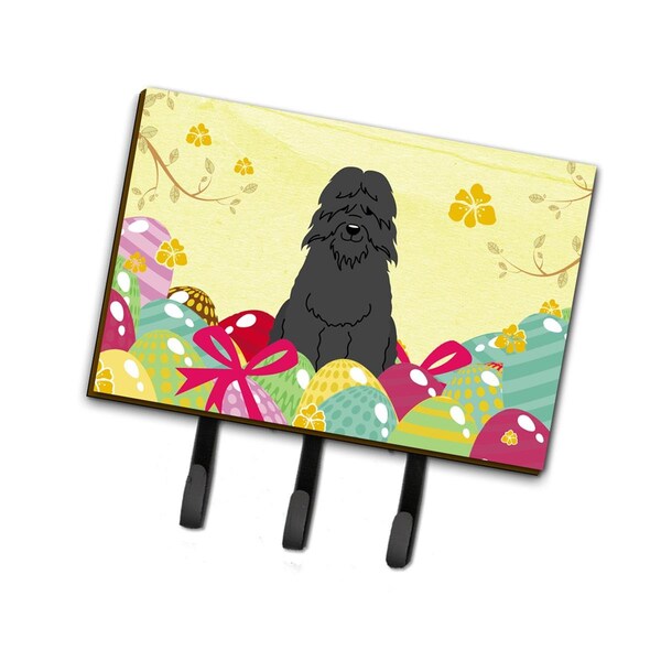 Carolines Treasures Easter Eggs Bouvier Des Flandres Leash or Key Holder - BB6074TH68
