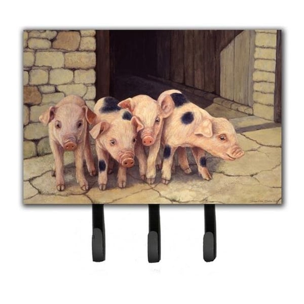 Carolines Treasures Carolines Treasures BDBA0225TH68 Pigs Piglets by Daphne Baxter Leash or Key Holder - BDBA0225TH68