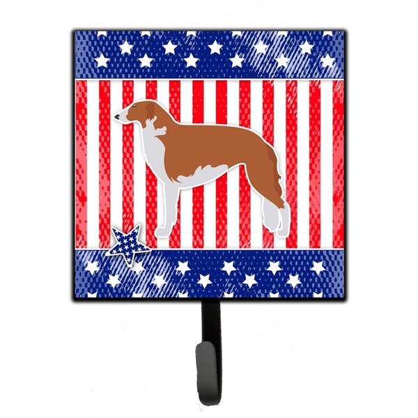 Jensendistributionservices USA Patriotic Borzoi Russian Greyhound Leash or Key Holder - MI1706645